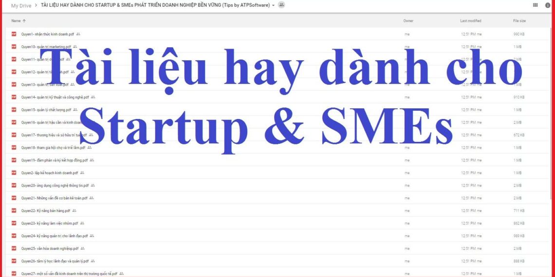 Bộ tài liệu hay PHÁT TRIỂN DOANH NGHIỆP BỀN VỮNG dành cho startup & SMEs