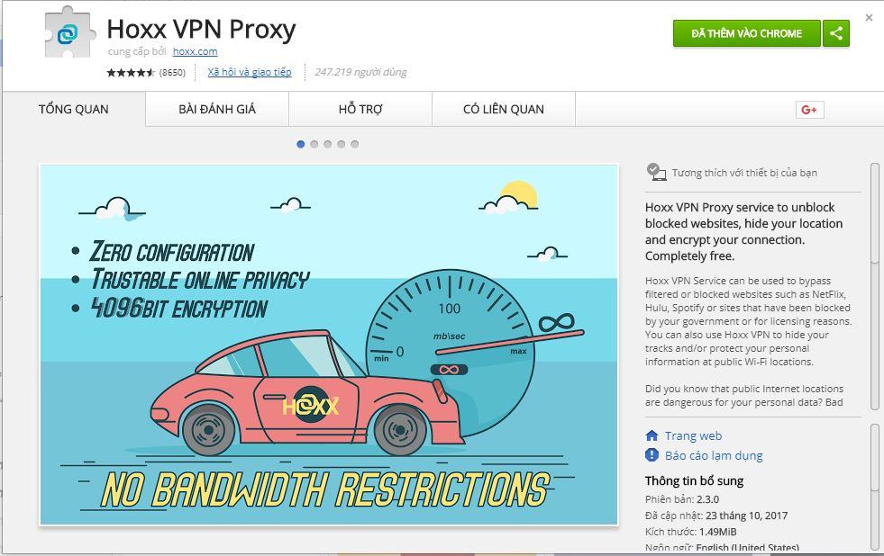 Hoxx VPN Proxy Miễn phí
