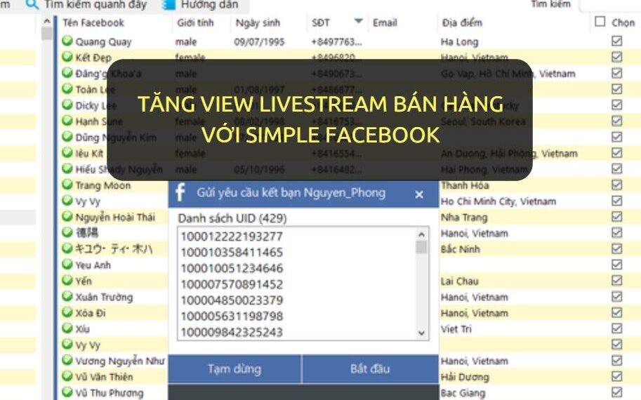 Cách tăng view livestream bán hàng với Simple Facebook 5 Cách tăng view livestream bán hàng với Simple Facebook