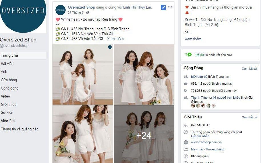 Phân tích shop thời trang online Oversized Shop trên Fanpage Facebook 23 Phân tích shop thời trang online Oversized Shop trên Fanpage Facebook