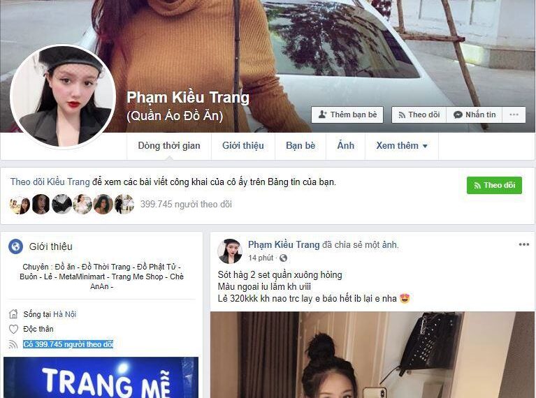 Tìm hiểu cách bán hàng trên Facebook của Hot Girl Trang Mễ 6 Tìm hiểu cách bán hàng trên Facebook của Hot Girl Trang Mễ