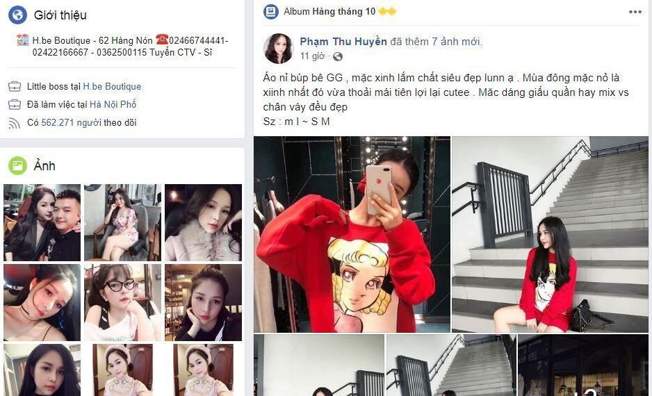 Tìm hiểu cách bán hàng thời trang trên Facebook cá nhân của Hot Girl Huyền Bé