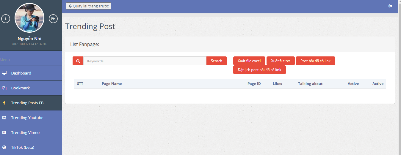 Hướng dẫn sử dụng phần mềm Auto Viral Content 18 Nghiên cứu tìm Content - bài post trên Facebook
