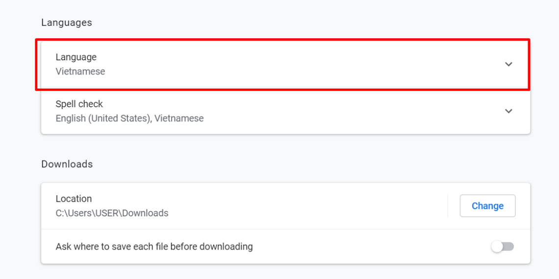 Cách đổi ngôn ngữ Chrome khi sử dụng về Tiếng Việt 10 Cách đổi ngôn ngữ Chrome khi sử dụng về Tiếng Việt