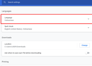 Cách đổi ngôn ngữ Chrome khi sử dụng về Tiếng Việt