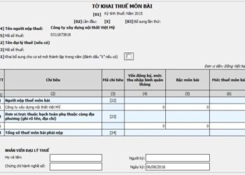 Hướng dẫn tính lệ phí môn bài đối với hộ kinh doanh cá thể