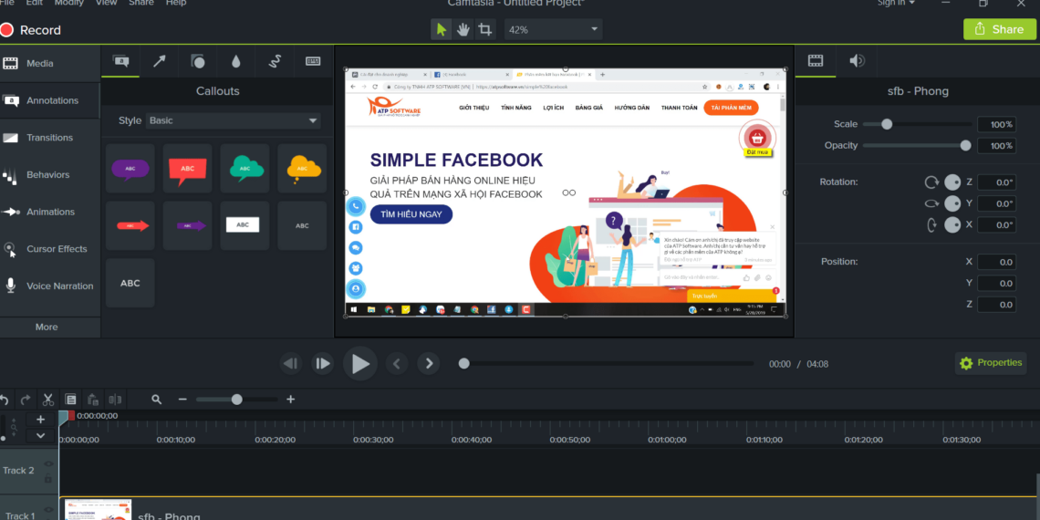 Camtasia 2019 - Công cụ quay video màn hình máy tính nhanh chóng và hiệu quả 8 Camtasia 2019 – Công cụ quay video màn hình máy tính nhanh chóng và hiệu quả