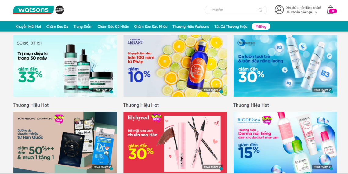 Waston - Cửa hàng bán lẻ mỹ phẩm tại Việt Nam 4 Waston – Cửa hàng bán lẻ mỹ phẩm tại Việt Nam