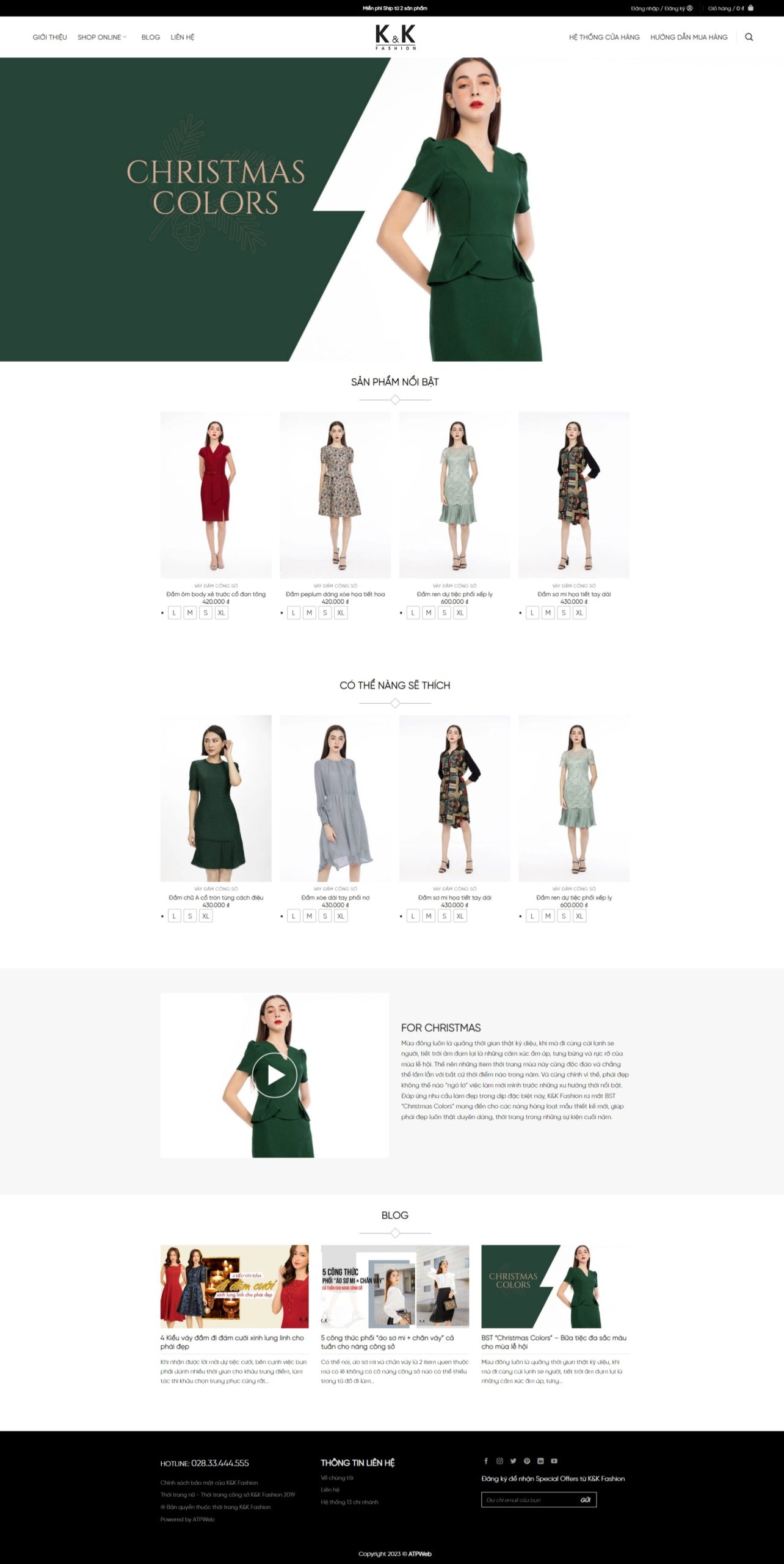Giao diện web bán hàng quần áo, thời trang