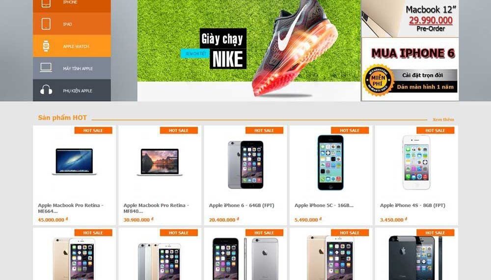 Giao Diện Website Bán Hàng đẹp