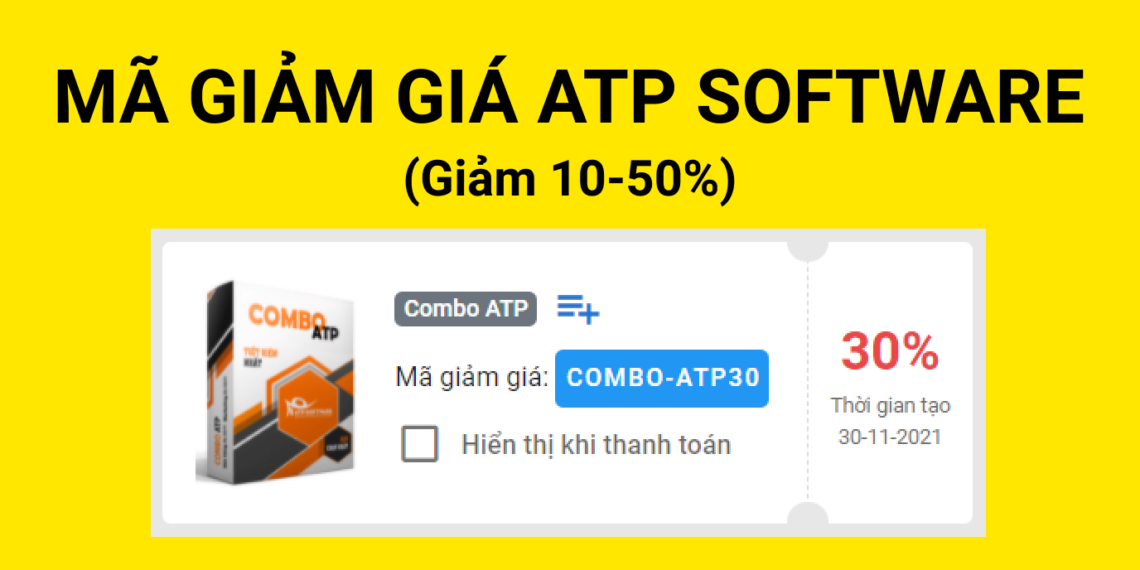 Tổng hợp mã giảm giá ATPSoftware giảm 10-50% cập nhật mới nhất hiện nay