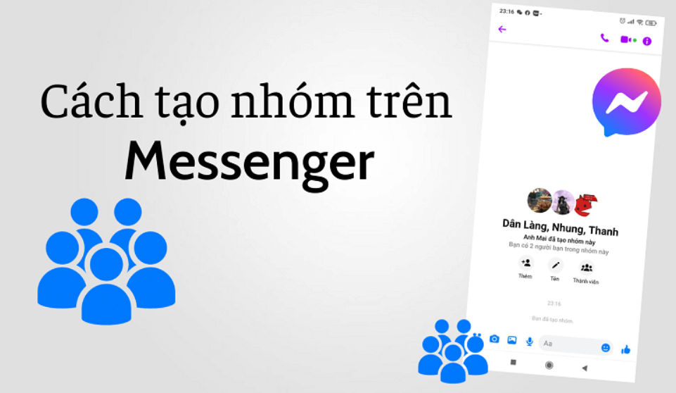 cách lập nhóm messenger