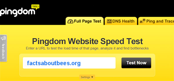 tải URL Website lên Pingdom đo tốc độ load