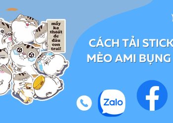 cách tải sticker mèo ami bụng bự trên zalo
