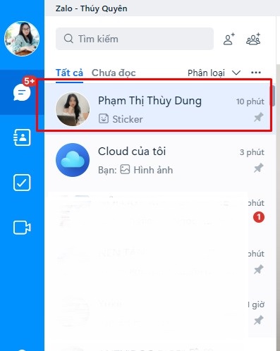 cách chặn chat zalo 