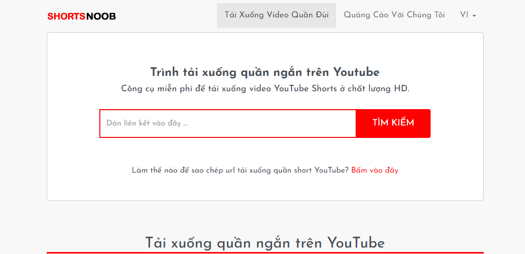 công cụ tải video youtube shorts