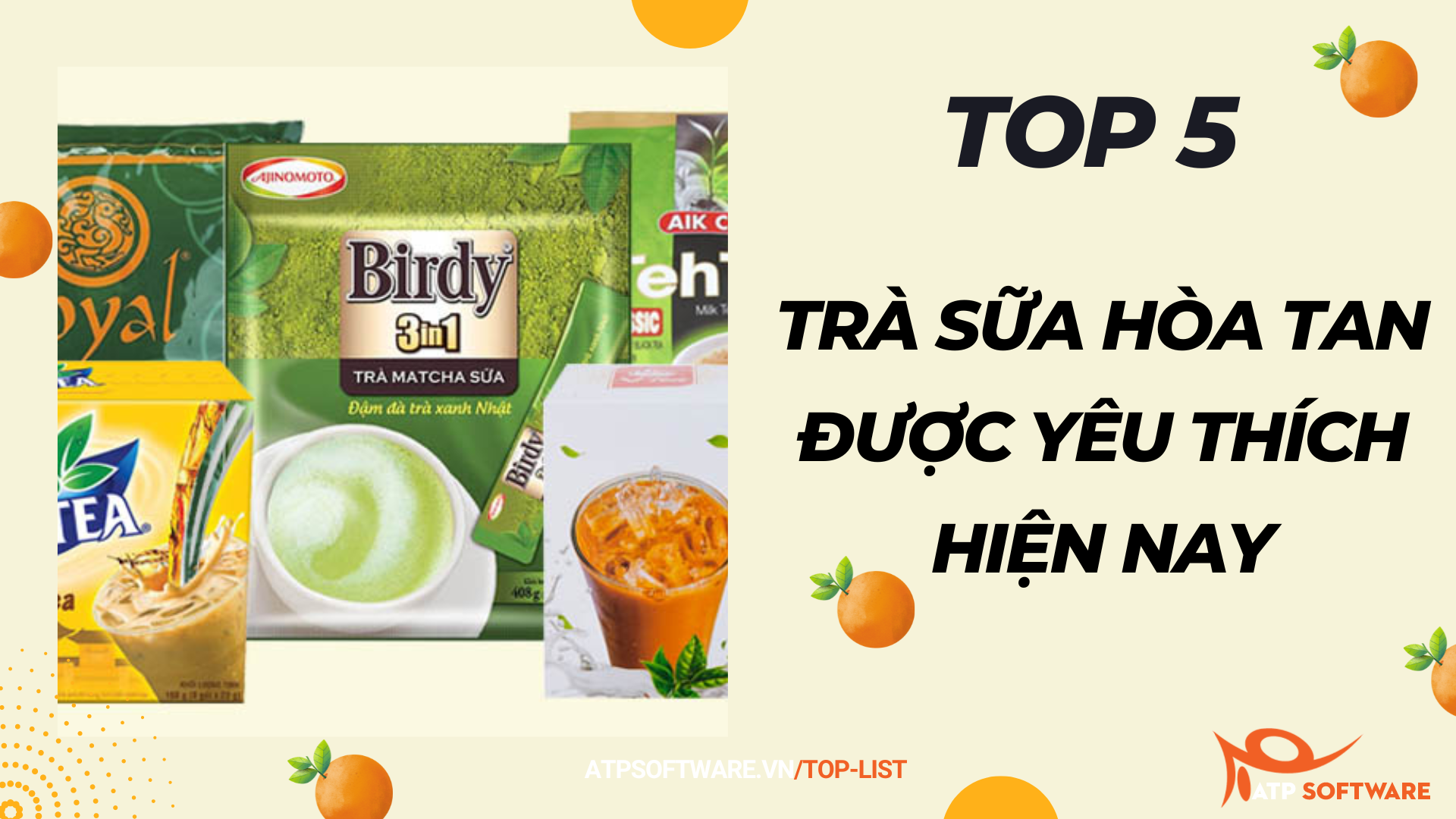 trà sữa hòa tan được yêu thích hiện nay