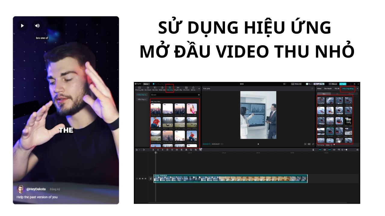 Sử dụng hiệu ứng có sẵn