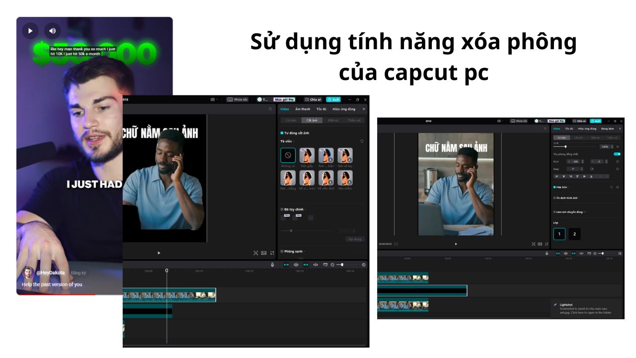 Sử dụng tính năng xóa phông và hiểu về lớp video