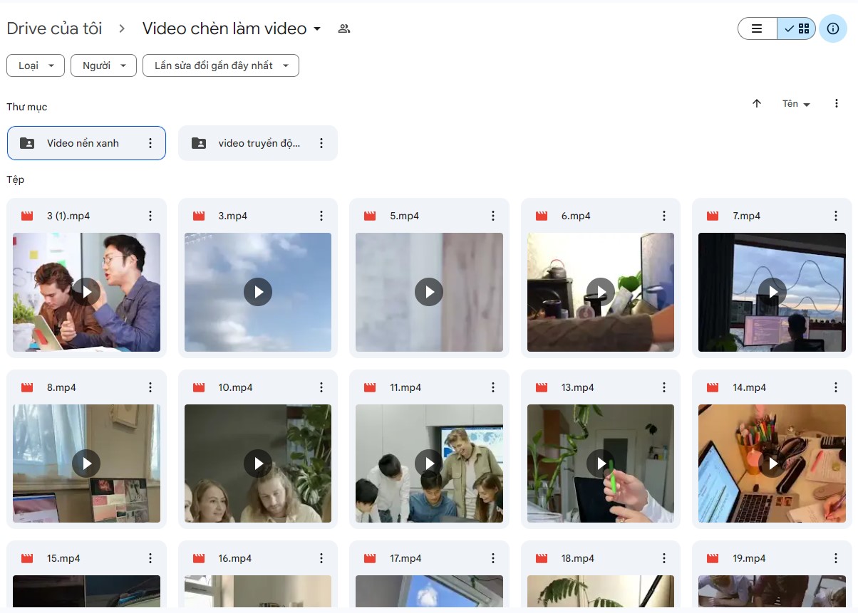 Kho video làm việc