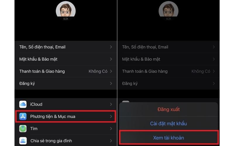 tìm mục "iTunes & App Store",