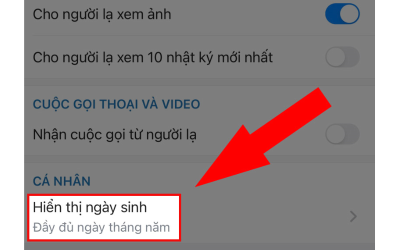 chọn "Đầy đủ ngày tháng năm".
