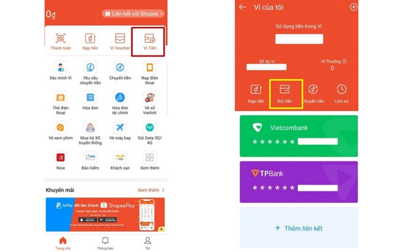 Hướng dẫn rút tiền từ ví Shopee về tài khoản ngân hàng thật dễ dàng