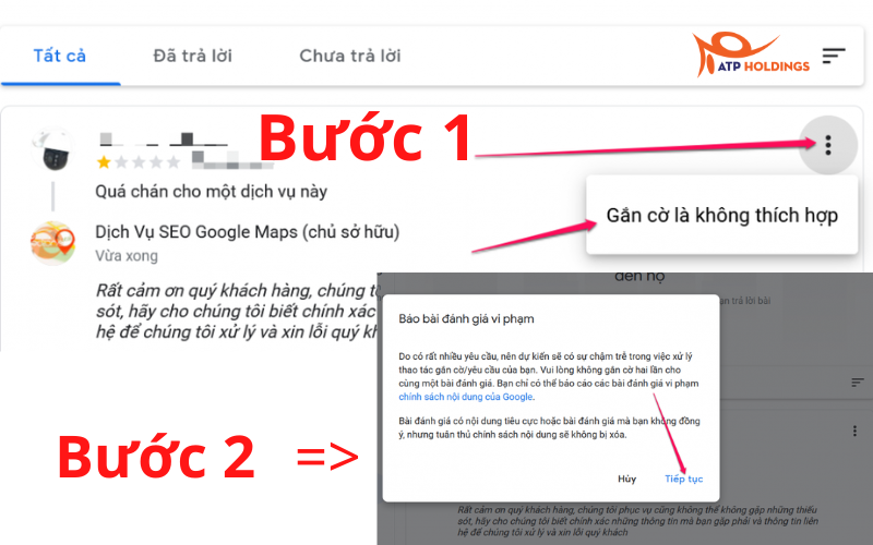 Gỡ đánh giá tiêu cực trên Google maps bằng cách report