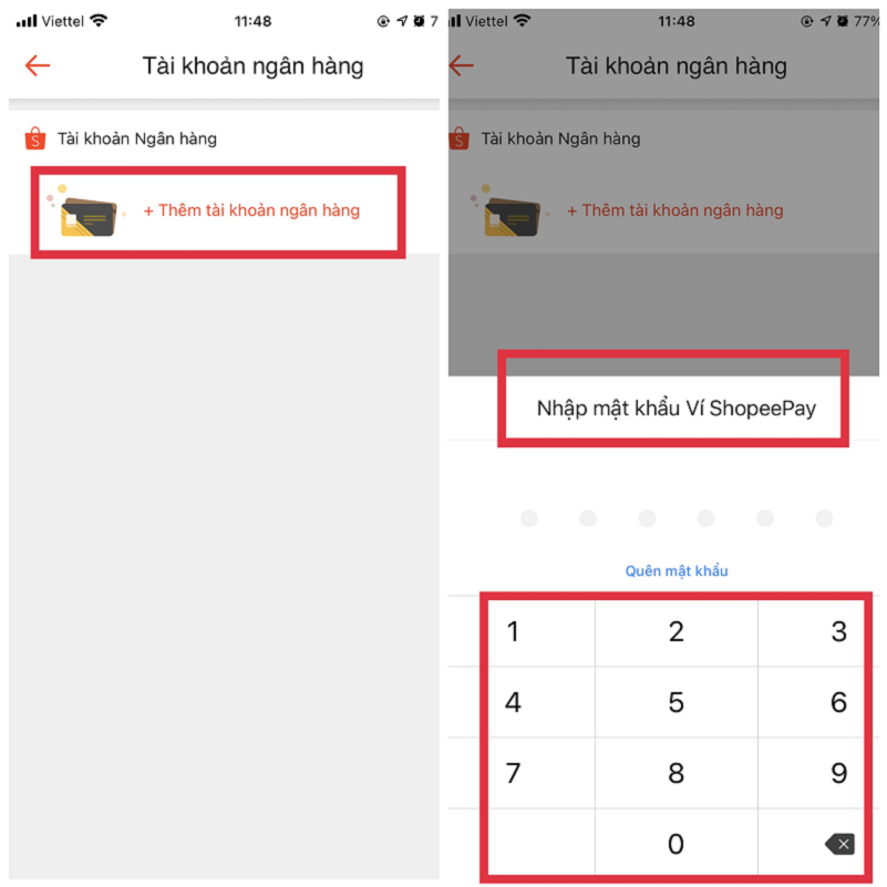chuyen tien tu shopeepay sang tai khoan ngan hang khong lien ket 4