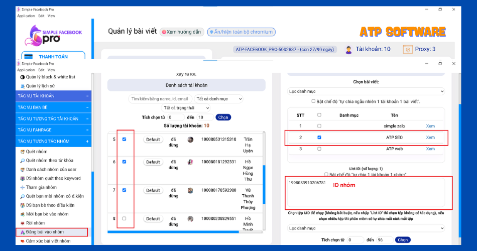 đăng bài lên nhiều nhóm bằng tool