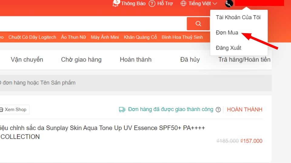 xoa lich su mua hang shopee 3