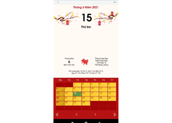 Bạn có thể dùng mũi tên để xem các ngày khác trong tháng.