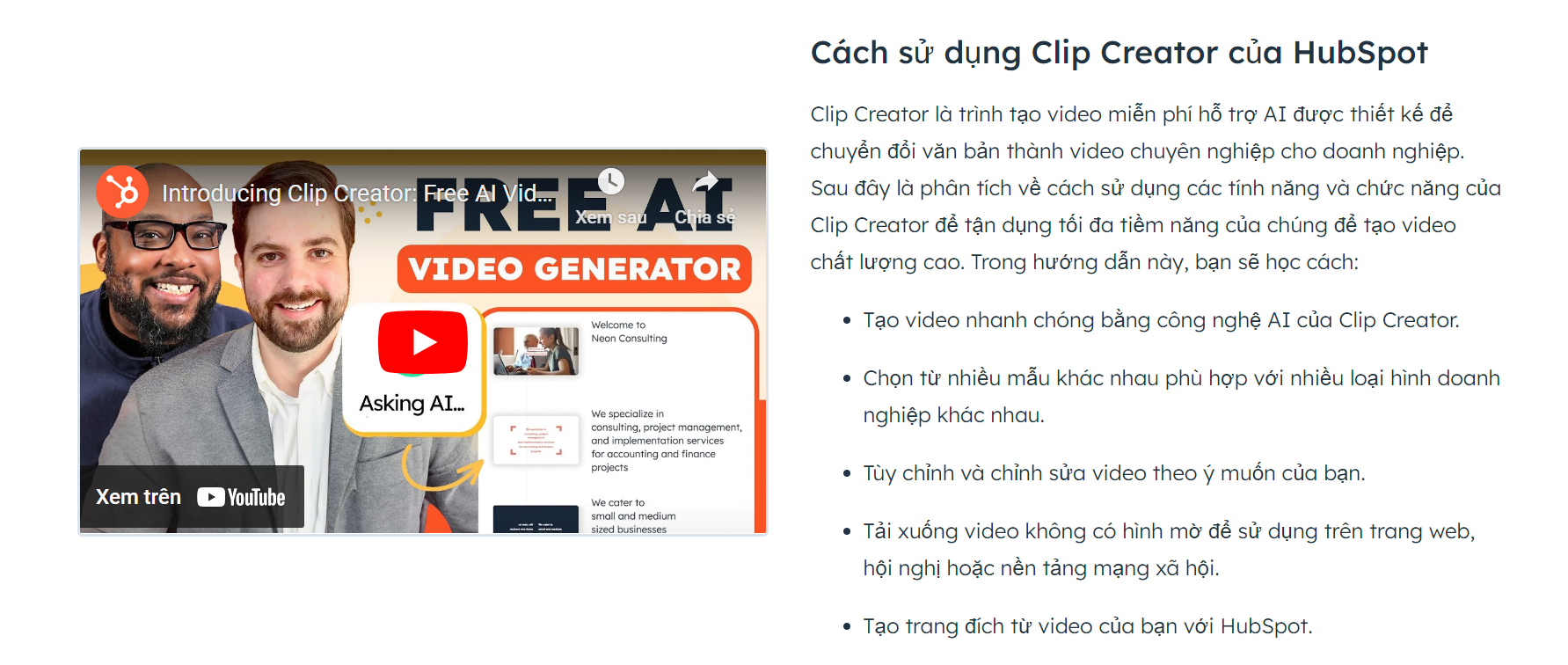 Cách sử dụng HubSpot Clip Creator