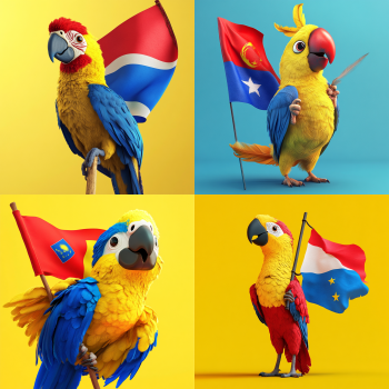 loudrich cute guacamaya holding the venezuelan flag animated st 064f01c4 41b9 4f95 b3c9 ffdc194c7aaa