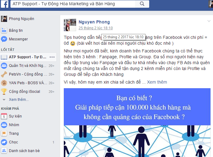 Hướng dẫn cách lấy UID trên Facebook 2018 chon time lay uid - Hướng dẫn cách lấy UID trên Facebook 2018