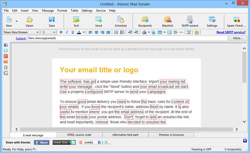 phần mềm email marketing miễn phí Atomatic Mail Sender