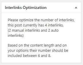 Interlinks optimization