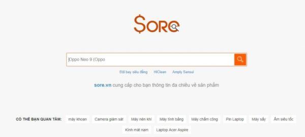 Giao diện Sore.vn