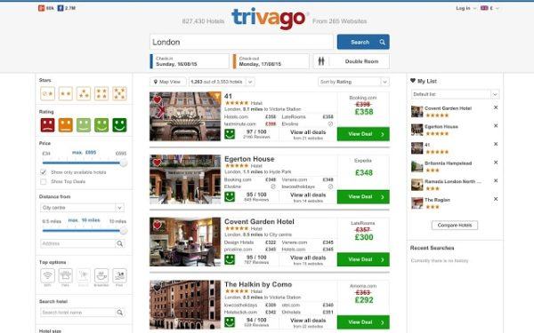 Trivago là công cụ so sánh giá khách sạn hàng đầu hiện nay