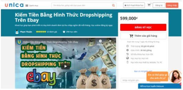 Khóa học Kiếm tiền bằng hình thức Dropshipping trên Ebay