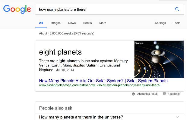google answer