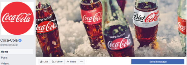 Coca-Cola Facebook cover photo and banner