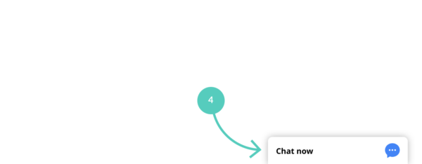 Chat widget installed on a website