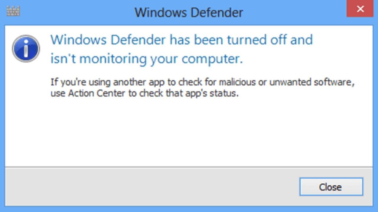windows defender error
