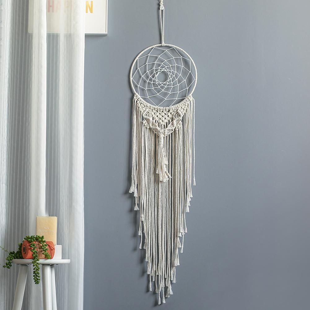 Bohemian Dream Catcher Decor Macrame Hand Woven Tapestry Pendant Wall Hanging Shooting Prop Ornament