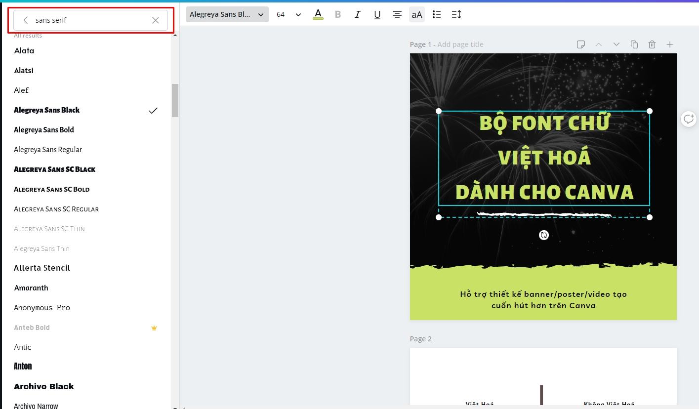 Font chữ Việt hóa đỉnh nhất trên Canva đã được cập nhật đến phiên bản 2024! Với đa dạng và phù hợp với nhiều phong cách thiết kế khác nhau, font chữ này sẽ mang đến cho bạn trải nghiệm thiết kế đỉnh, với khả năng tạo ra các thiết kế tuyệt đẹp và chuyên nghiệp. Đừng bỏ lỡ cơ hội để khám phá các font chữ nổi bật này.