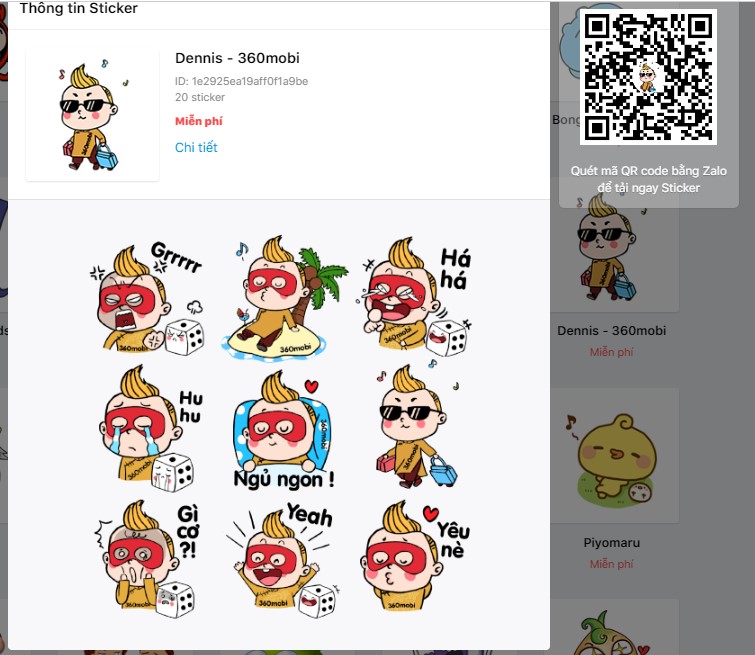 sticker zalo độc đáo