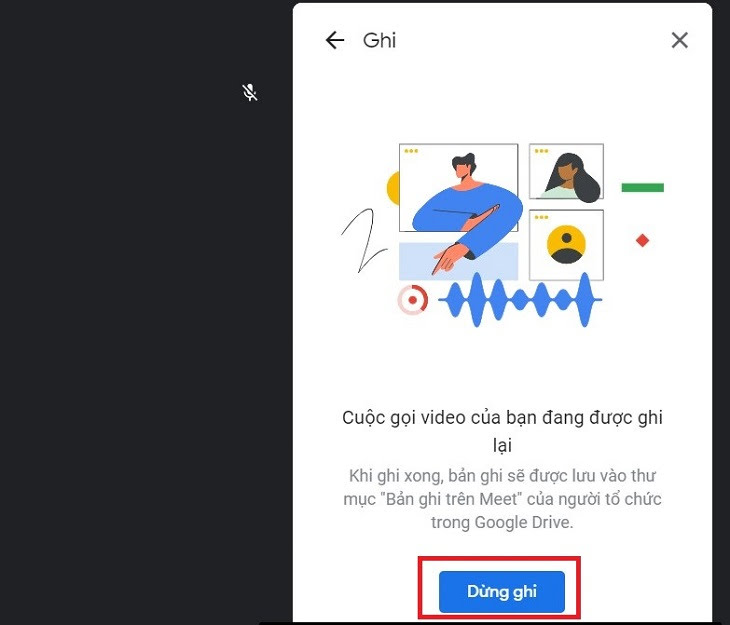 cách ghi lại cuộc họp trên google meet