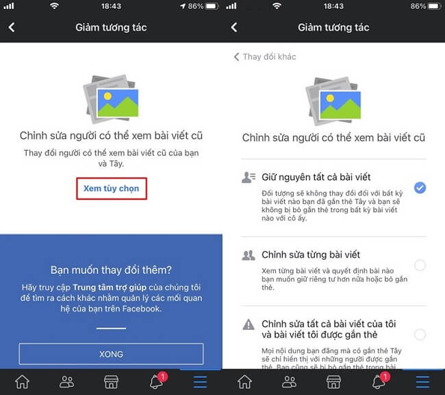 giảm tương tác trên facebook